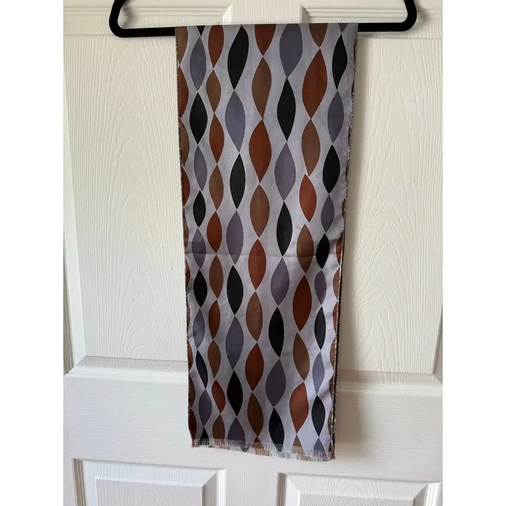 Paisley Reversible Silk Feel Scarf Fringe